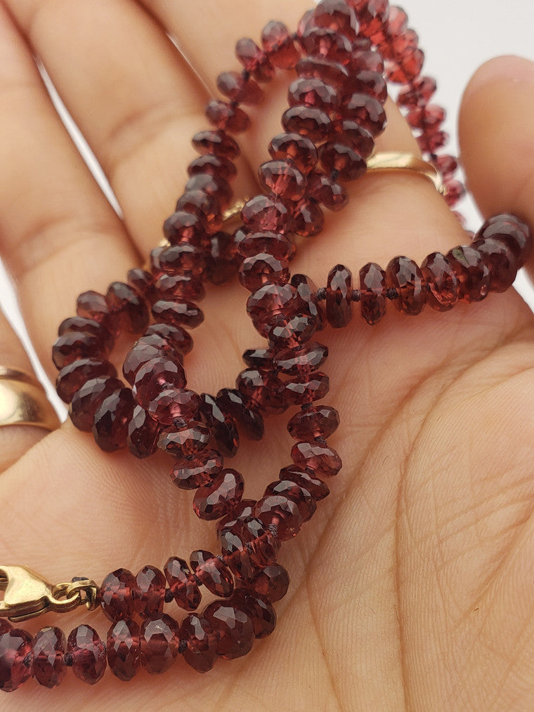 GF Faceted Garnet Strand