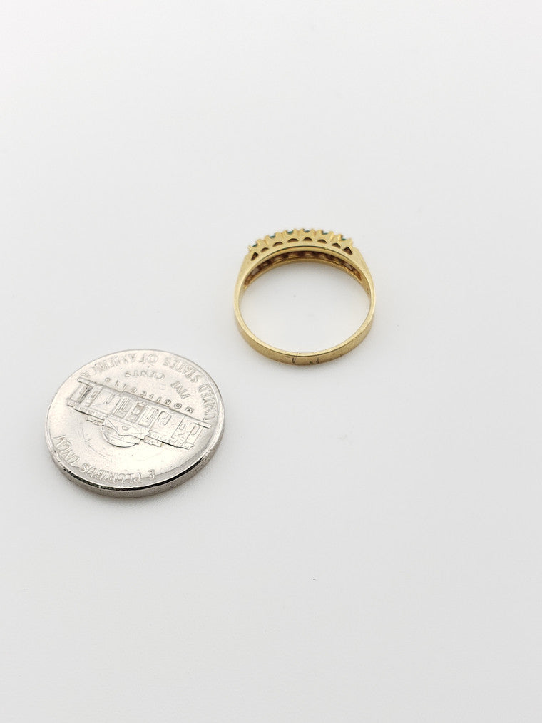 Emerald Half Eternity Ring