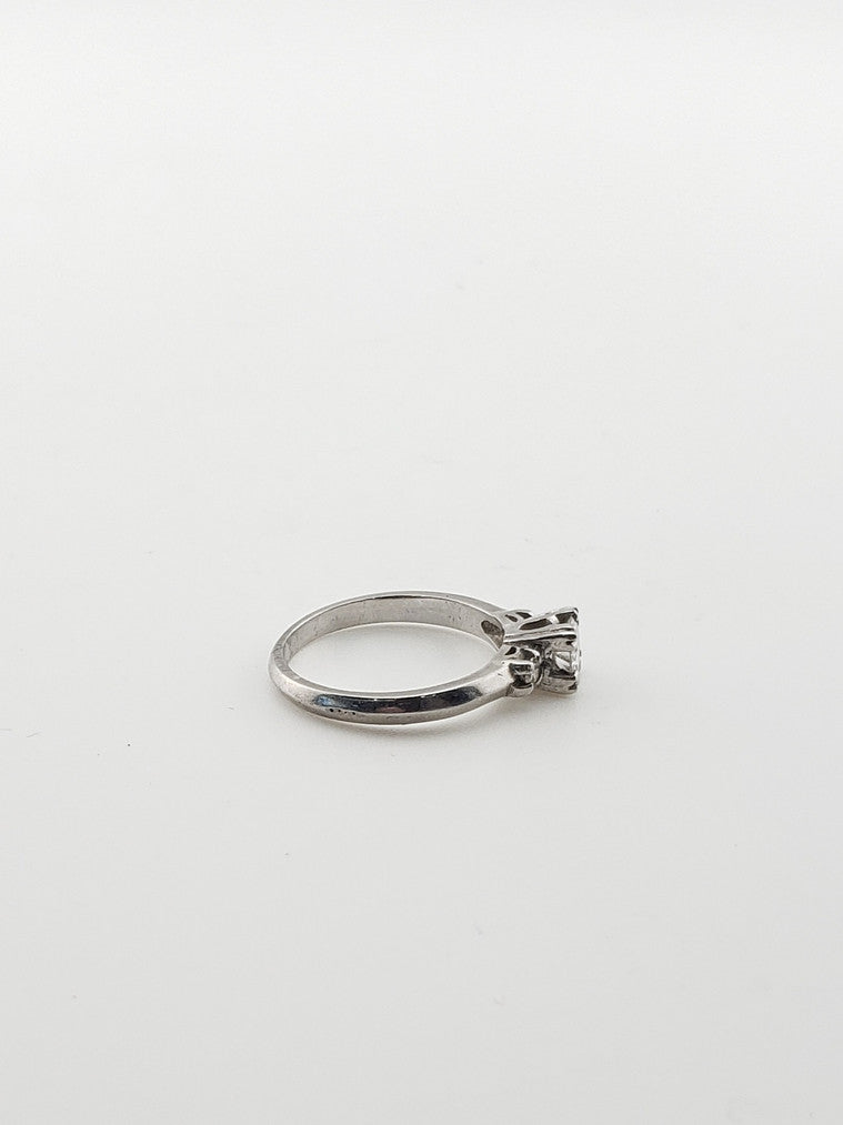 Vintage Style Platinum Engagement Ring