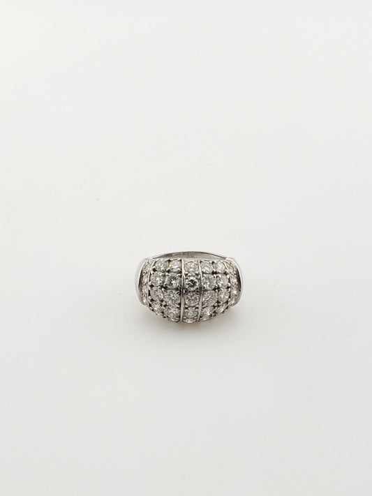 Platinum Diamond Dome Ring