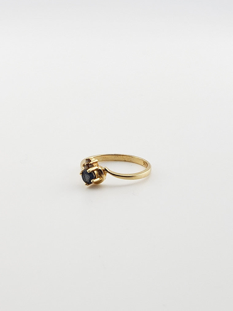 Sapphire and Diamond Trio Ring