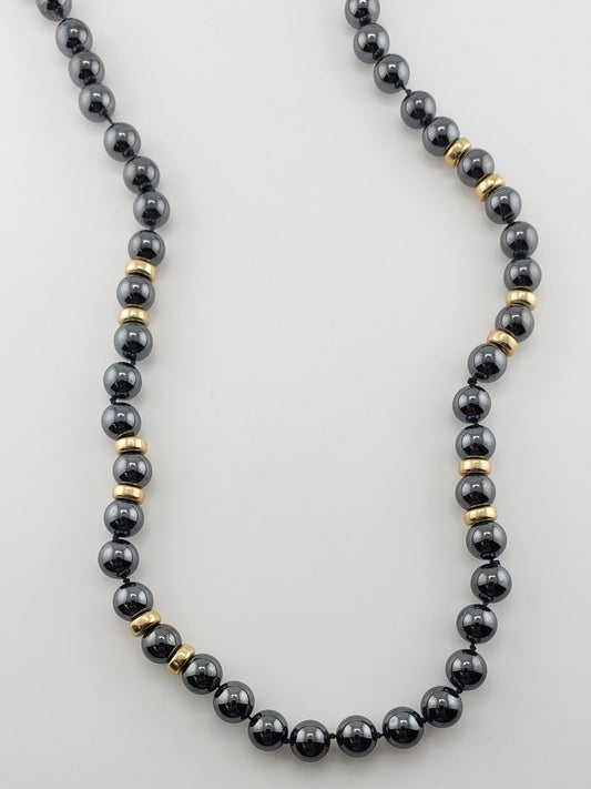 Hematite Strand 28"