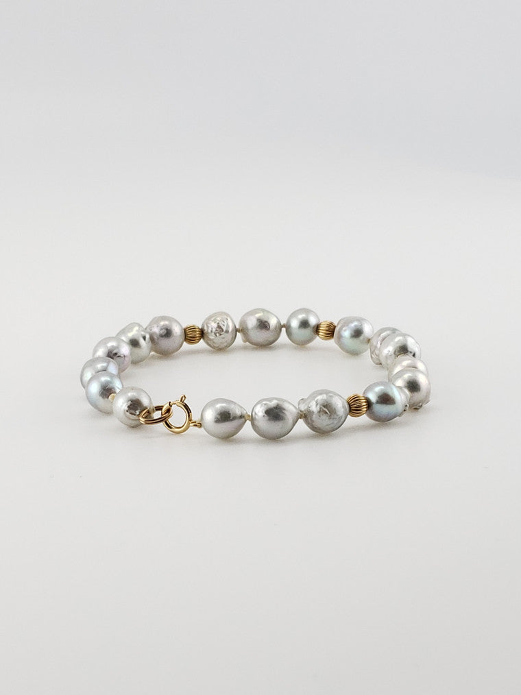 Light Grey Pearl Bracelet #6