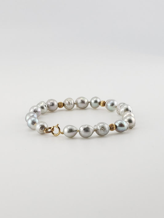 Light Grey Pearl Bracelet #6