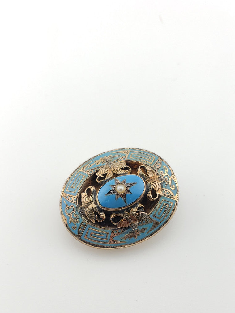 Enamel Mourning Pin