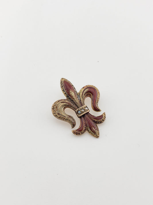 9k Fleur-De-Lis Pin
