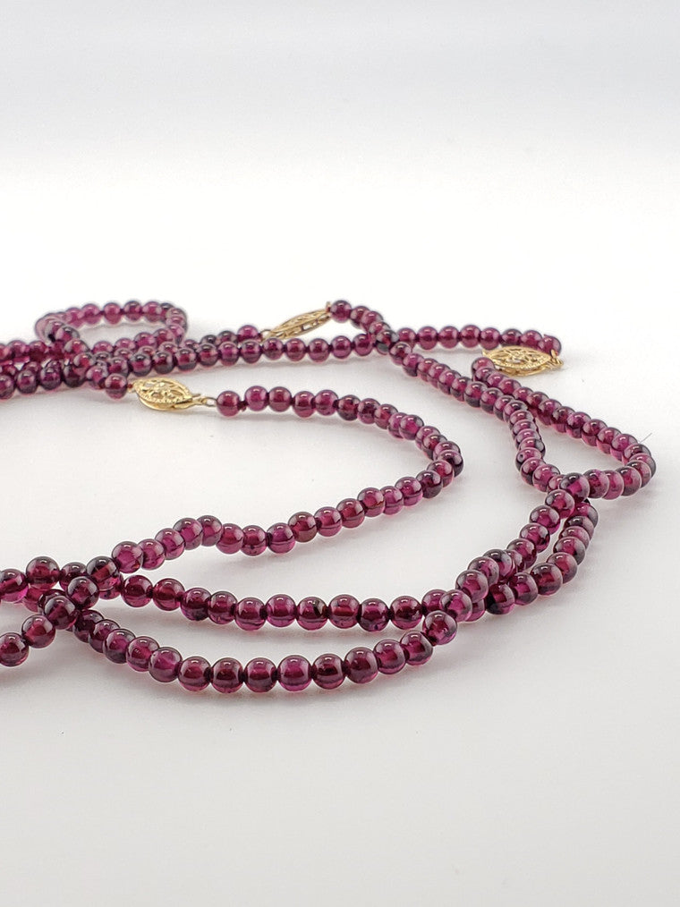 Round Garnet Strand 16"