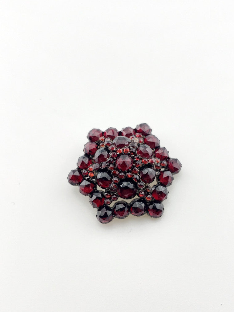 Garnet Victorian Star Pin