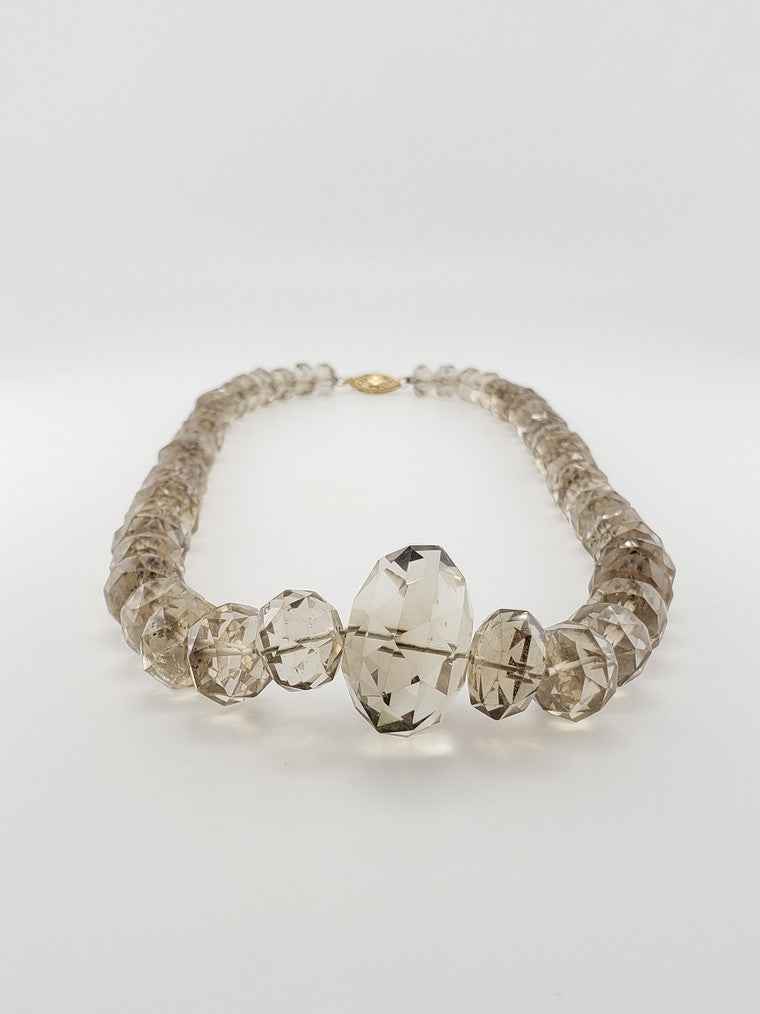 Faceted Smokey Quartz Strand 20'