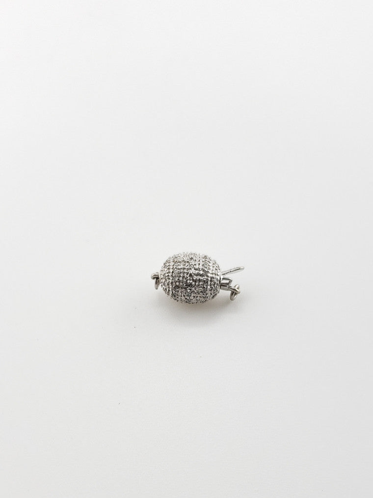 Oval Diamond Ball Clasp