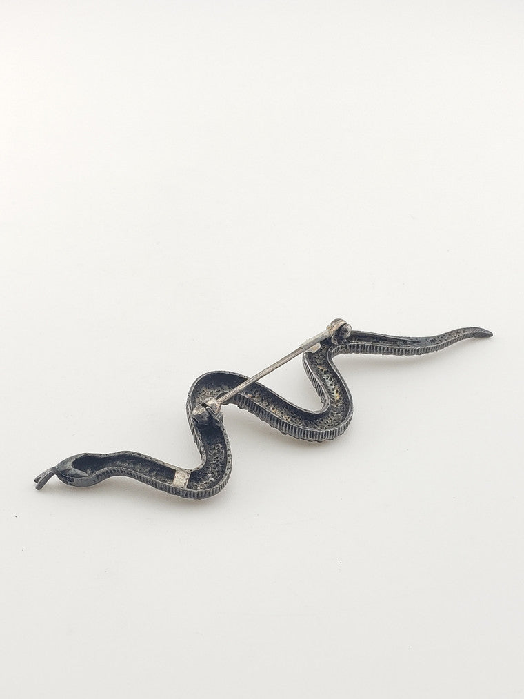 Marcasite Silver Snake
