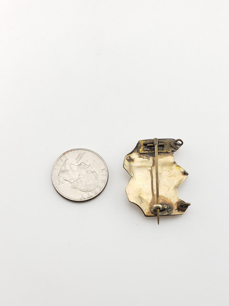 GF Enamel Antique Brooch