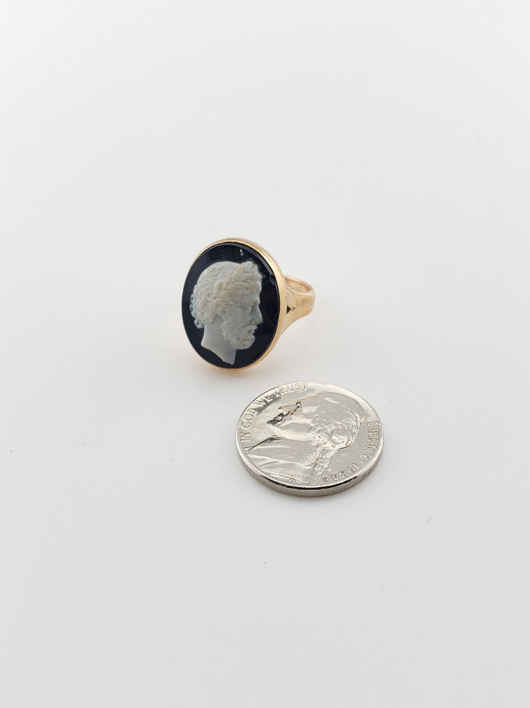 14k Roman Cameo Ring