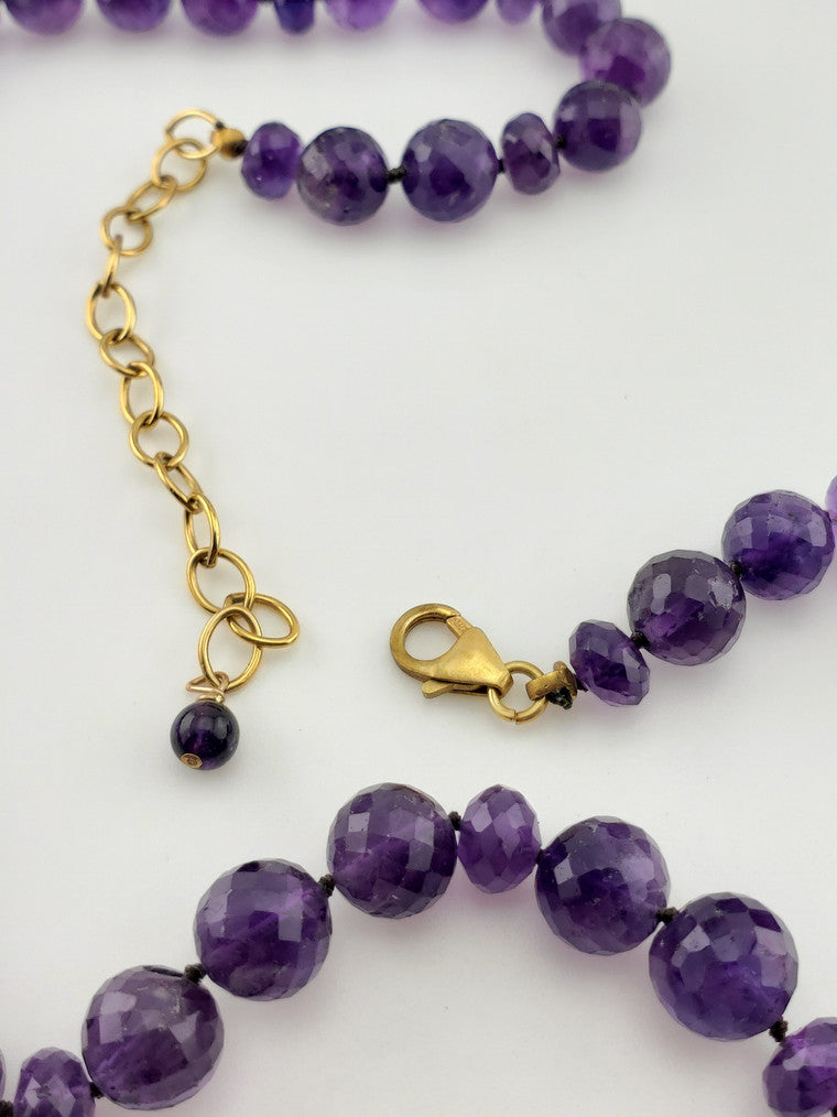 GF Faceted Amethyst Strand 17"-19.5"