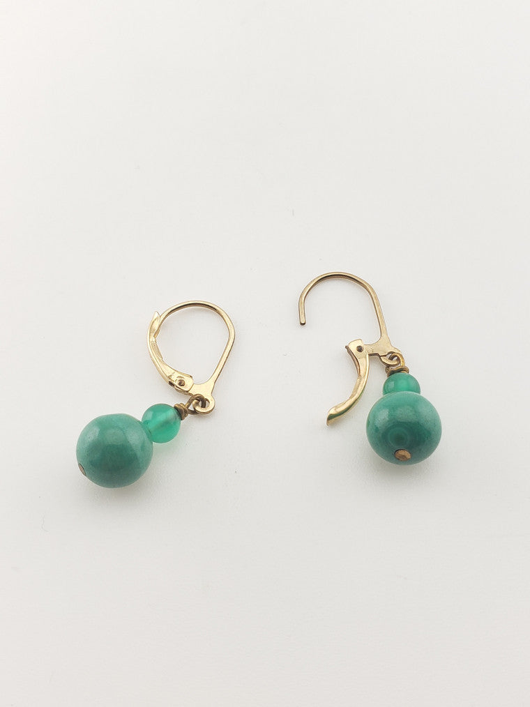 GF Malachite Earrings