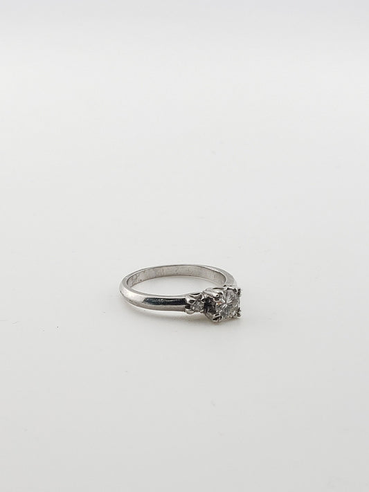 Vintage Style Platinum Engagement Ring