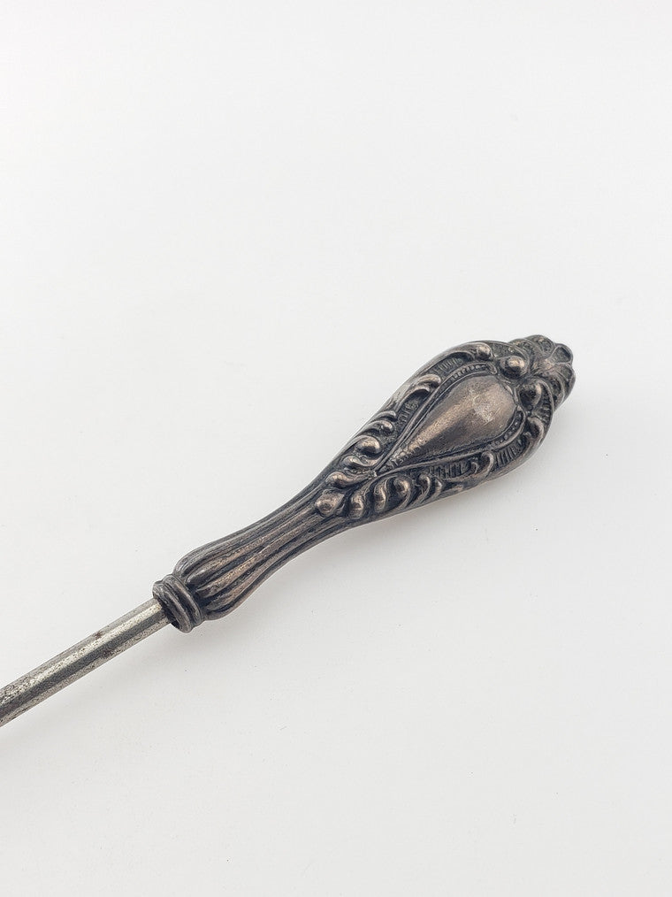 Antique Shoe Button Hook- Sterling Handle