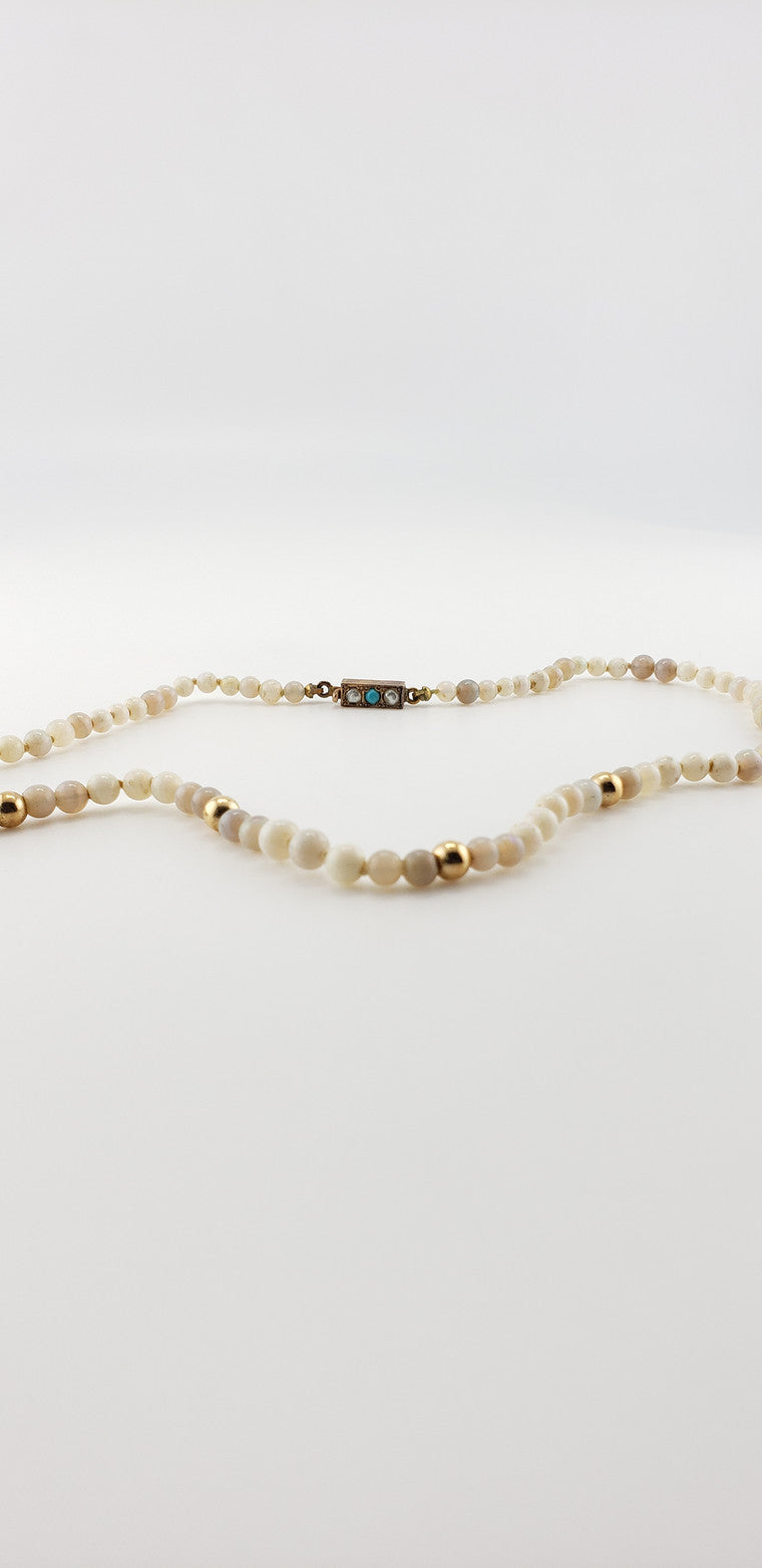 Round Small Opal Strand 15"