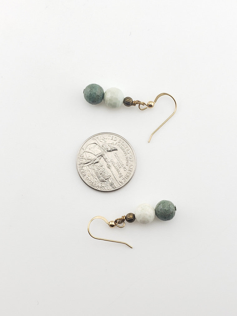 GF Green Gass Earrings