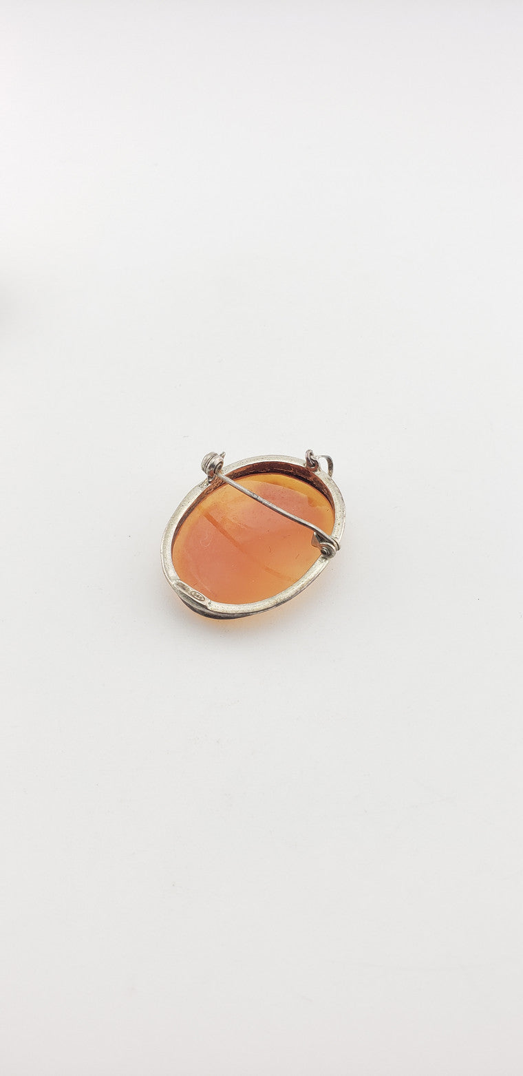 1930's Victorian Lady Cameo Brooch Pendant