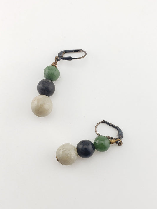 GF Antique Ceylon Jade Leverbacks