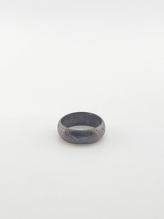 Carved Silver Band