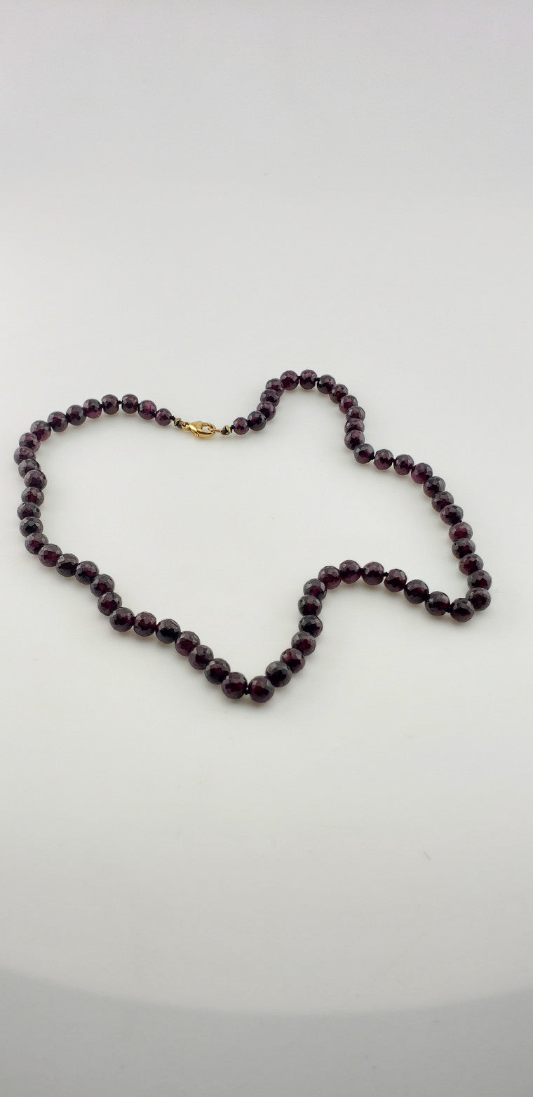 GF Faceted Garnet Strand
