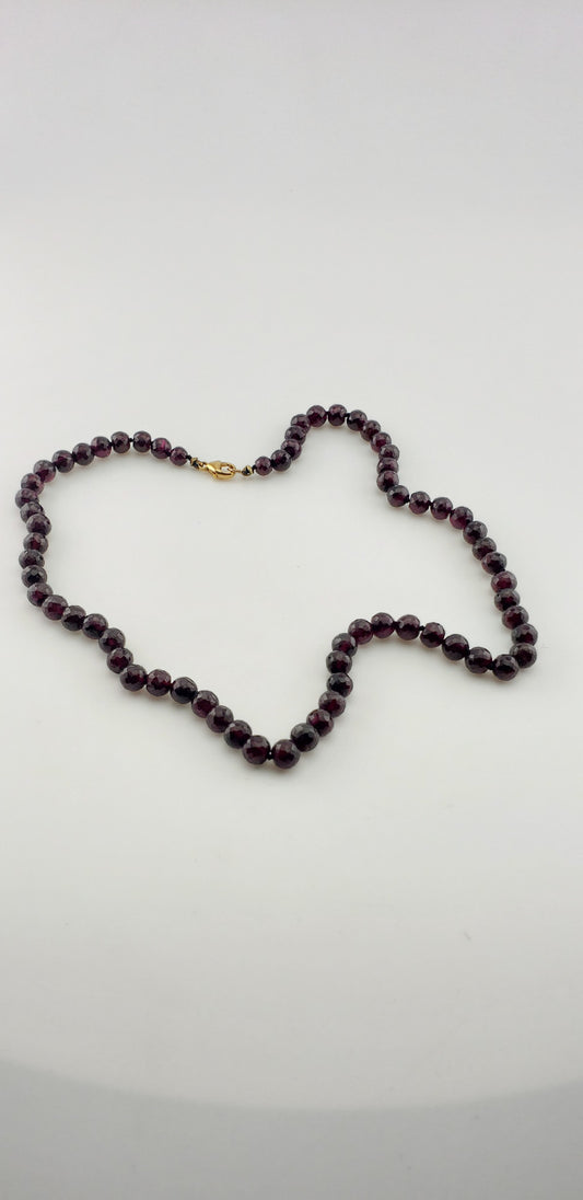 GF Faceted Garnet Strand