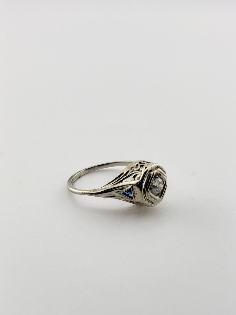 Art Deco Sapphire Diamond Ring