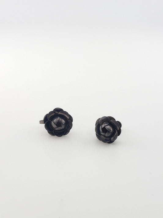 C.1940 Rose Screwback Earrings