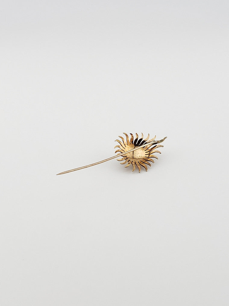 16K Carved “Sun Face” Pin