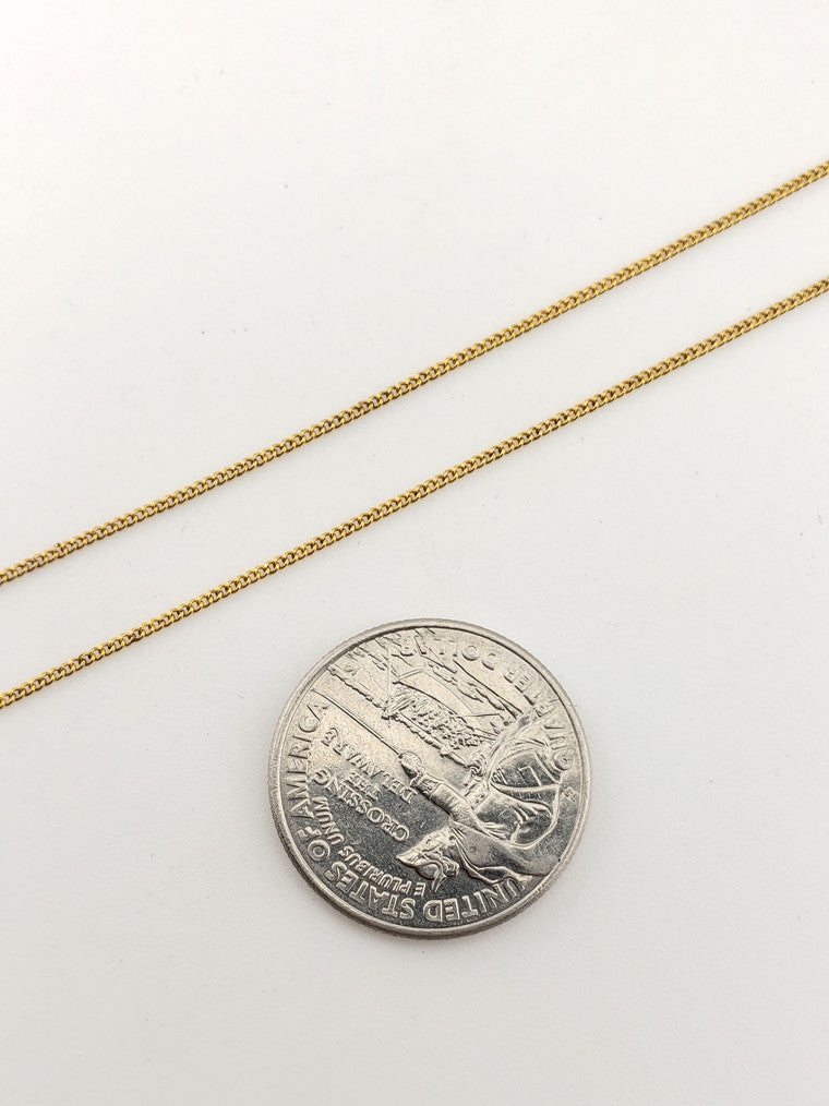 GF Thin Curb Chain Necklace