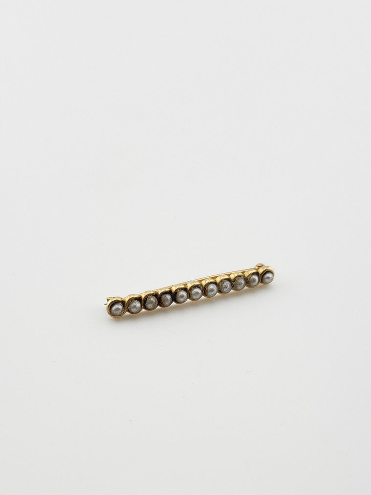 14k Pearl Bar Pin