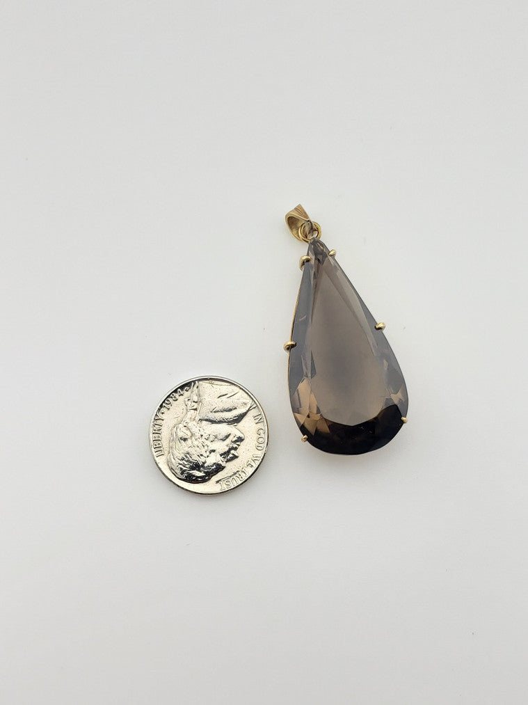 Smokey Quartz Teardrop Pendant