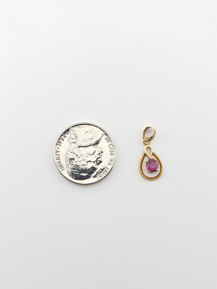 Ruby Teardrop Enhancer Pendant