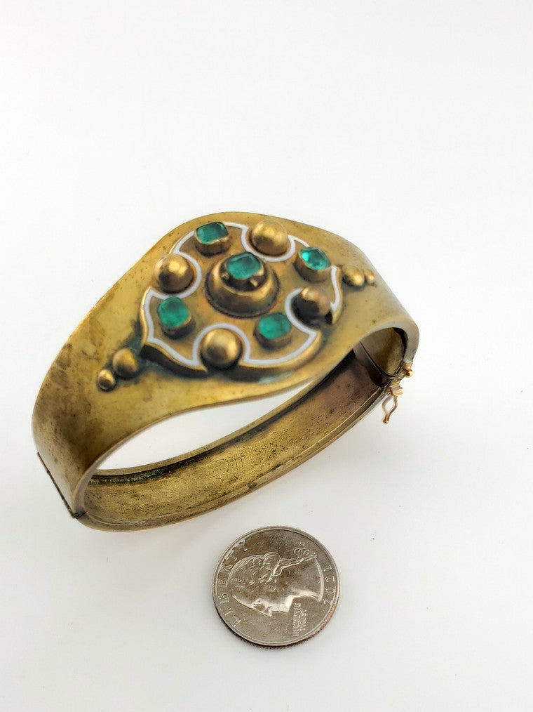 Georgian Style Emerald Cuff