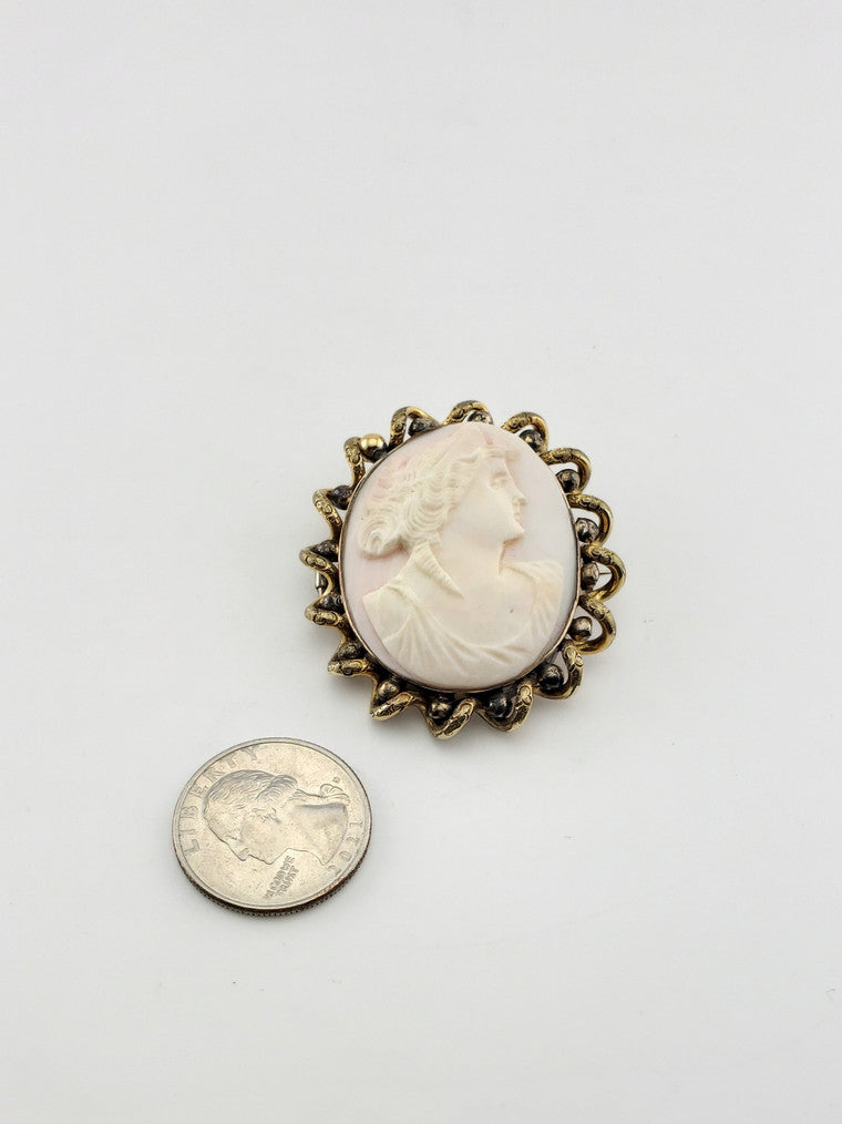 C. 1850 Early Victorian Cameo Pin