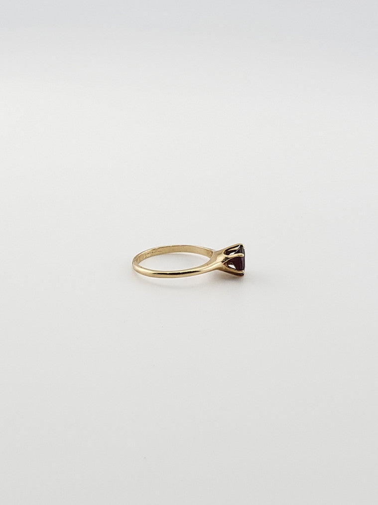 Garnet Solitaire Ring