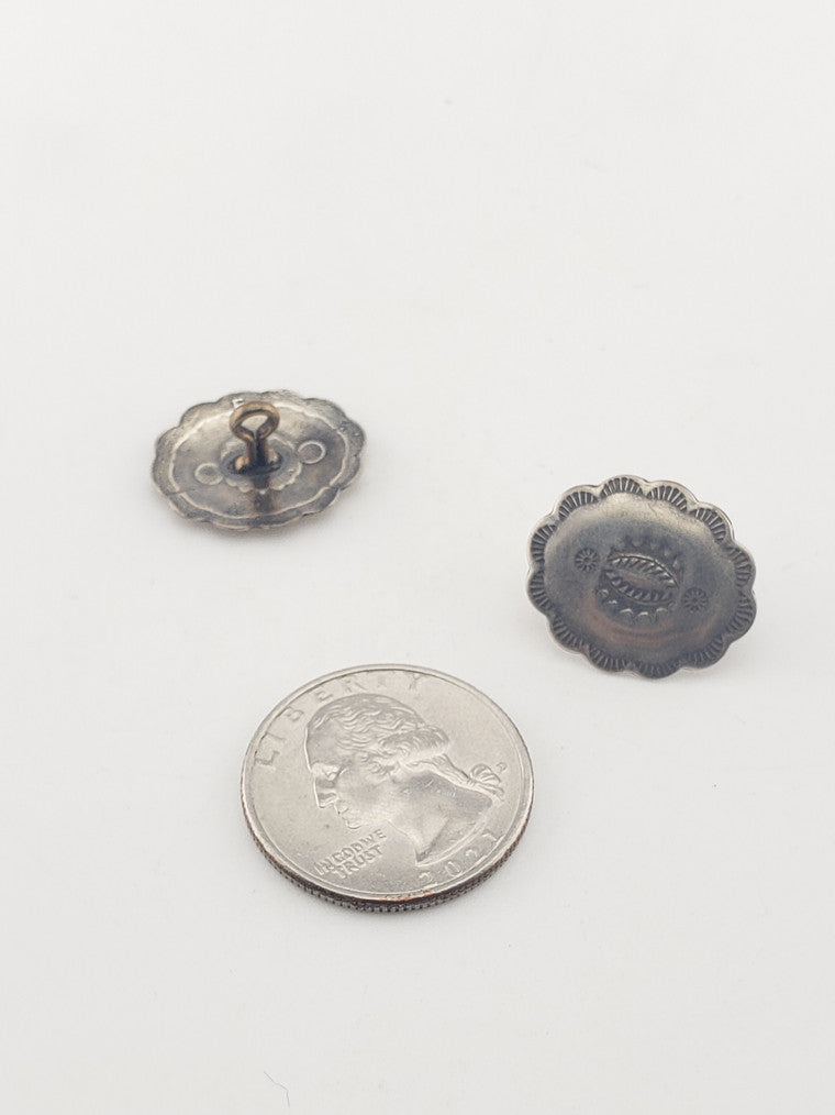 Silver Western Button Covers