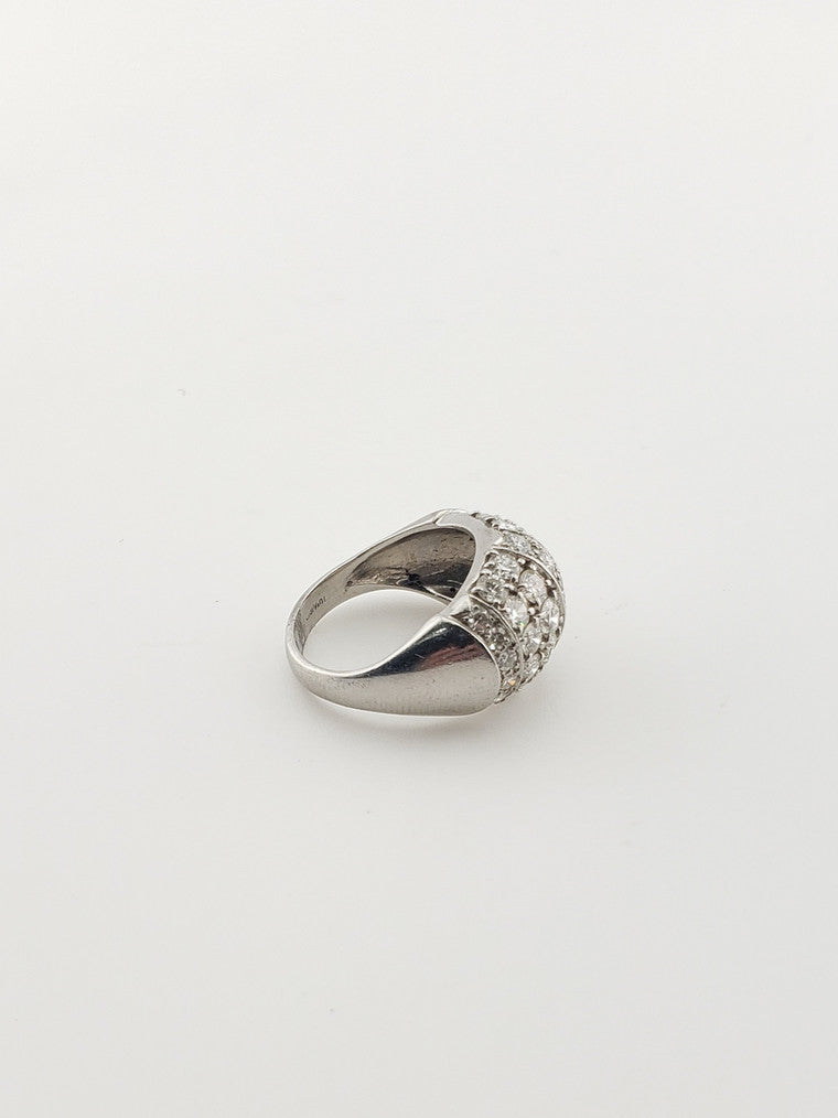 Platinum Diamond Dome Ring