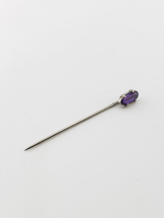 Amethyst Oval Stickpin