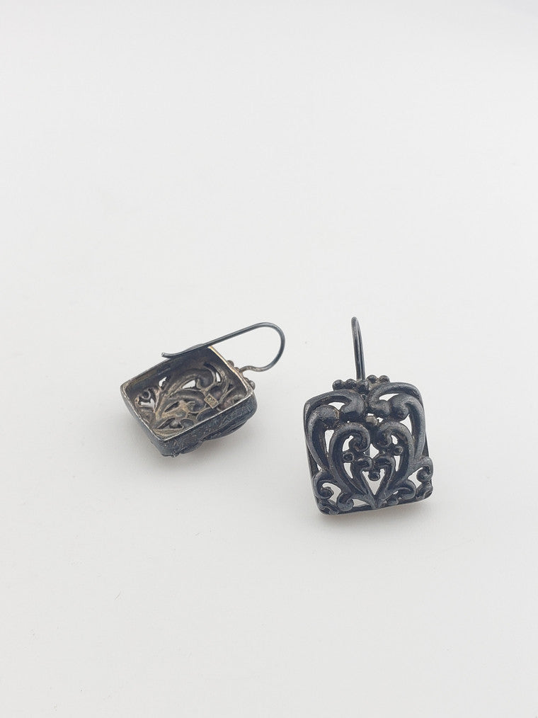 SS Square Art Nouveau Earrings