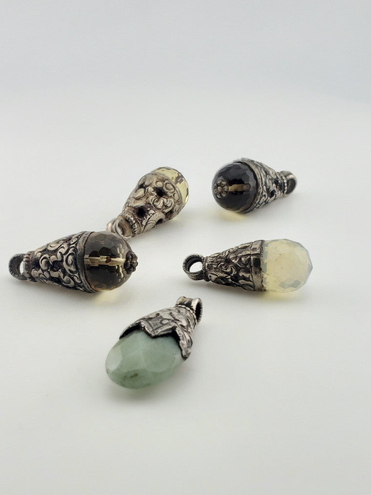 SS Tibet Faceted Quartz Pendant