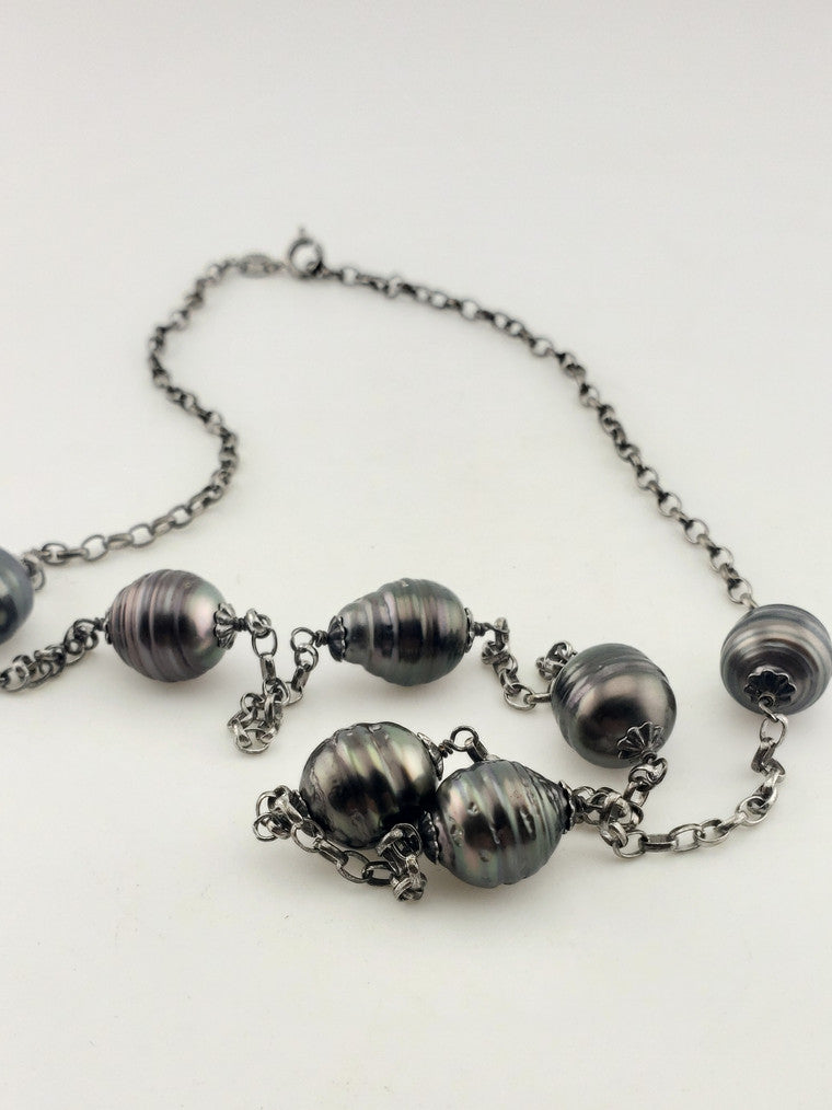 SS Grey Pearl Necklace
