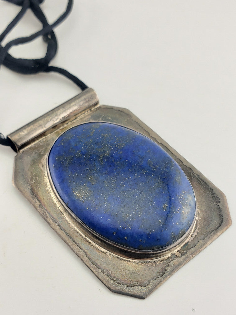 Lapis in SS Frame Pendant