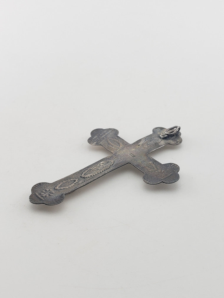 SS Onyx Cross Pendant