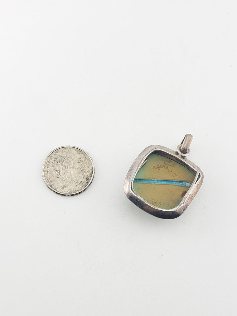 SS Turquoise Pendant