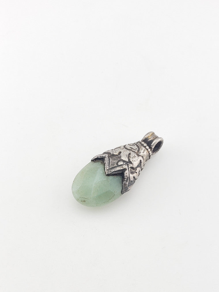 SS Faceted Blue Chalcedony Pendant