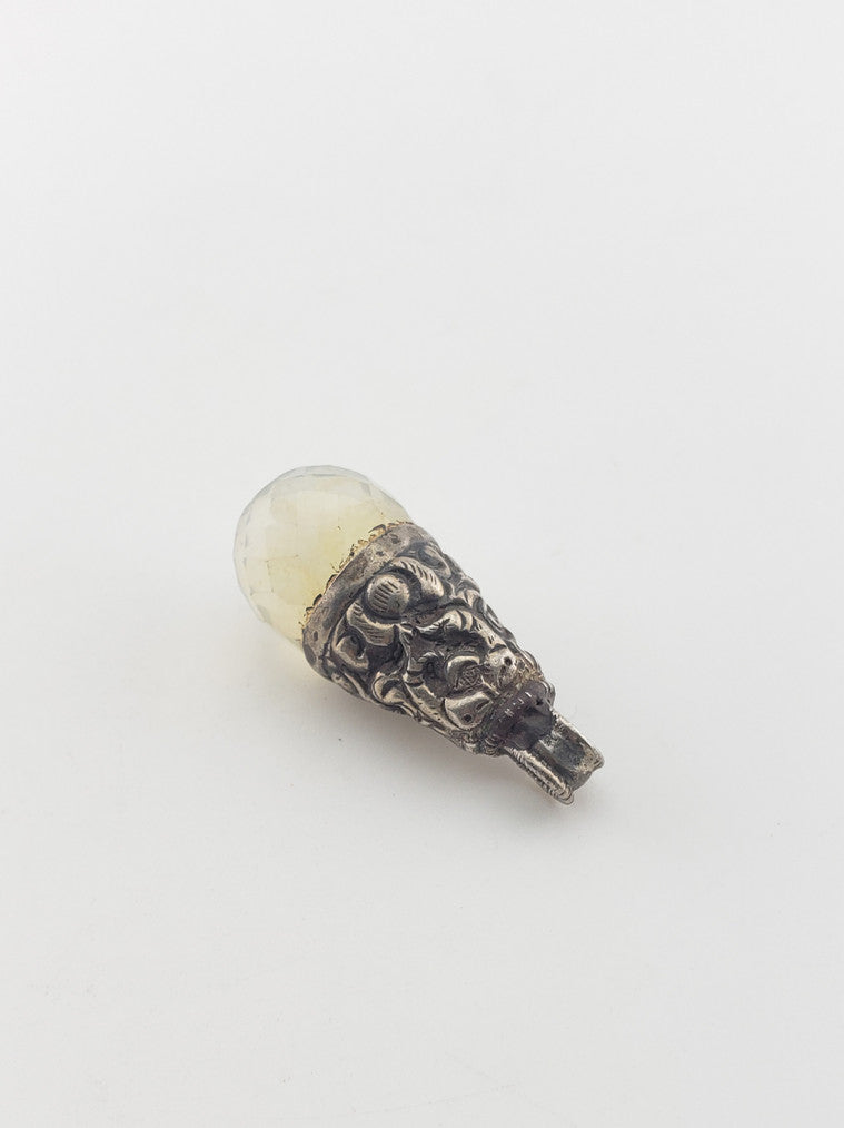 SS Tibet Faceted Quartz Pendant