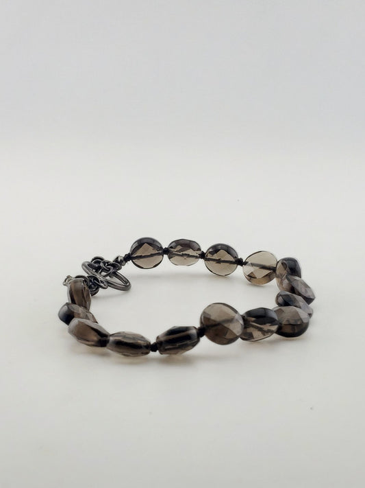 Smokey Quartz Bracelet w/ SS Toggle